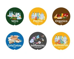 Cestino Singolo Per Raccolta Differenziata Porta a Porta In Plastica Riciclata 25L/35L - 2