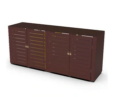 Isola Ecologica Per 4 cassonetti da 240L - In Plastica Riciclata - Disponibile Con O Senza Fioriera