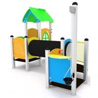 Gioco Per Parchi E Giardini Con Scivolo E Pannelli Gioco 664 x 534 x H215 cm - 2