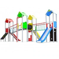 Castello A Quattro Torri Per Parchi 933 x 909 x H 350 cm - 2