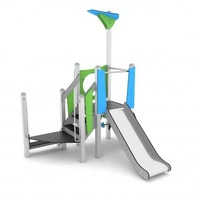 Torretta Gioco Completa Di Scivolo Con Pista In Acciaio Inox - 2
