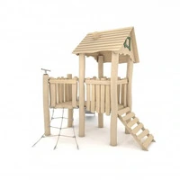 Castello Gioco Con Montanti In Legno Di Robinia Con Scivolo - 2