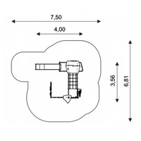 Castello Tre Torri Completo Di Scivolo Con Pista In Acciaio Inox - 2