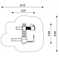 Castello Tre Torri Completo Di Scivolo Con Pista In Acciaio Inox Con Tunnel - 2