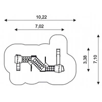 Castello Quattro Torri Con Due Scivoli Pista In Acciaio Inox E Arrampicate - 2
