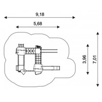 Castello A Quattro Torri Completo Di Scivolo Con Scalette - 2