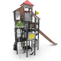 Gioco Torre Castello Con Scivolo E Pareti D'arrampicata - 2