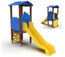 Torre Singola Spazio Altezza Pedana 950mm Fissaggio A Terreno o A Pavimento- In Plastica Riciclata - 3