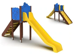 Torre Singola Spazio Altezza Pedana 1450mm Fissaggio A Terreno o A Pavimento- In Plastica Riciclata - 2