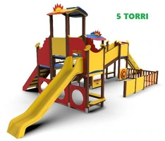 Area Ludica - Giochi Per Bambini- 3/5 Torri - In Plastica Riciclata - 2