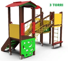 Area Ludica - Giochi Per Bambini- 3/5 Torri - In Plastica Riciclata - 4