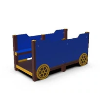 Vagone Seduta Singola/Doppia - Giochi e Giostre Per Bambini - Ancoraggio A Terreno - In Plastica Ric - 2