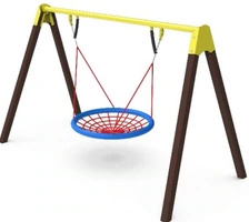 Altalena A Cestone Per Bambini - Ancoraggio A Terreno o A Pavimento - In Plastica Riciclata - 3