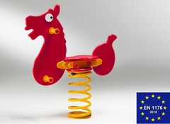 Cavallo a Molla in Polietilene per Parco Giochi per Bambini - ITALFROM®
