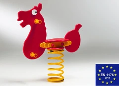 Cavallo a Molla in Polietilene per Parco Giochi per Bambini - ITALFROM®