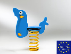 Foca a Molla in Polietilene per Parco Giochi per Bambini - ITALFROM®