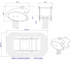 Rana 2P a Molla in Polietilene per Parco Giochi per Bambini - ITALFROM® - 2