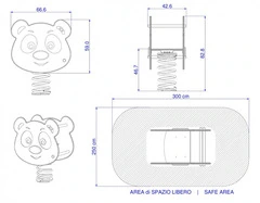 Panda a Molla in Polietilene per Parco Giochi per Bambini - ITALFROM® - 2