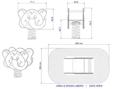Elefante a Molla in Polietilene per Parco Giochi per Bambini - ITALFROM® - 2