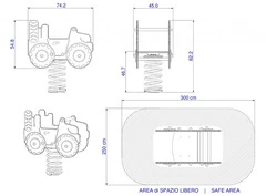 Jeep a Molla in Polietilene per Parco Giochi per Bambini - ITALFROM® - 2