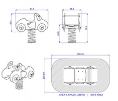Auto a Molla in Polietilene per Parco Giochi per Bambini - ITALFROM® - 2