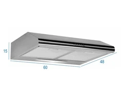 Cappa in Acciaio Inox 60 x 48 x h15 cm