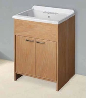 Mobile Lavanderia Con Vaschetta Per Interno ed Esterno 60x50x85 cm Bianco - 4