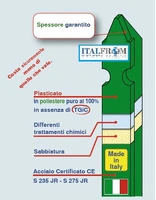 Paletto Recinzioni a 'T' in Ferro Plastificato Verde-Sezione mm30X30X3-Altezza 150 cm - 3