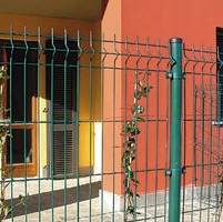 Palo Tubolare Tondo Verde Diametro 48mm - Altezza Palo 230 cm - Completo di 3 Collari per Fissaggio - 3