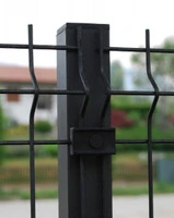 Palo Tubolare Quadro Verde 50X50 mm -  Altezza Palo 150 cm - Completo di 3 Piastrine per Fissaggio - 3