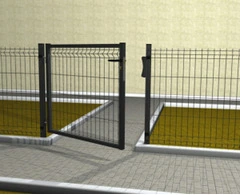 Cancello Medium Pedonale - con Rete 50X200X5 mm - Telaio 35/40 mm - Dimensione: cm100X200 h - Peso 38 kg - Colore:Antracite - 5