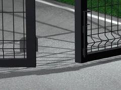 Cancello Medium Doppio - con Rete 50X200X5 mm - Telaio 35/40 mm - Dimensione: cm400X150 h - Peso 56 kg - Colore:Verde - 5