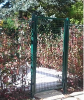 .Recinto-Box Modulare per Cani in Ferro Zincato e Verniciato Verde-con Pali a Interrare - cm 200x200x192h - 5