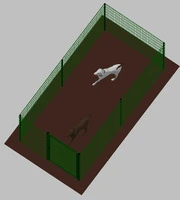.Recinto-Box Modulare per Cani in Ferro Zincato e Verniciato Verde-con Pali a Interrare - cm 200x400x192h - 2