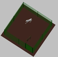 .Recinto-Box Modulare per Cani in Ferro Zincato e Verniciato Verde-con Pali a Interrare - cm 400x400x172h - 2