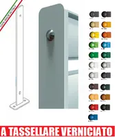 PIANTANA A TASSELLARE VERNICIATA - PROFILO 60X7mm - H 990 mm - PER RECINZIONE MODULARE GRIGLIATO CLASSIC