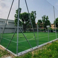 12,5 mt-ROTOLO RETE METALLICA ZINCATA PLASTIFICATA "MAGLIA SCIOLTA"-TIPO EXTRA-PESANTE SPORT UNI EN 13200 - H 300 cm - 3