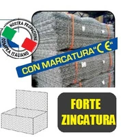 CONF. 50 PZ  GABBIONE A SCATOLA-RETE METALLICA PARAMASSI-FORTE ZINCATURA Dimensioni Mt 1.5X1X0.5
