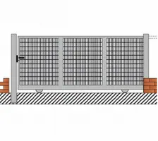 Cancello Scorrevole in Grigliato Classic  Zincato a Caldo - Misura:cm 600x200 h