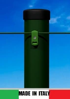 Paletto Tondo in Ferro Zincato e Plastificato Verde con Passafilo PVC (Diam: 48mm) (Altezza 260 cm)