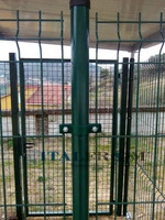 Box Recinto Modulare per Cani in Ferro Zincato Plastificato Verde-con Tetto in Lamiera - mt 2x2x2 h - 5
