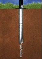 Supporto Zincato per Ancoraggio Palo a T (mm35X35) nel Terreno - 3