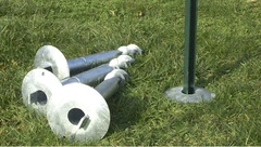 Supporto Zincato per Ancoraggio Palo a T (mm35X35) nel Terreno - 5