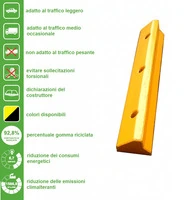 Cordolo Multifunzione in Gomma Colore Giallo o Nero cm100x18x15h