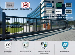 Cancello Scorrevole Autoportante Pesante PI 200 Zincato a Caldo e Verniciato Lunghezza Fino Da 8 a 1