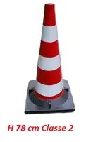 Cono Stradale Omologato Sparti-Traffico in Gomma Riciclata con Fasce Rifrangenti Varie Altezze - 4