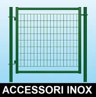 Cancello Economy - con Rete Saldata 100X50X4 mm - Telaio 35/40 mm - Larghezza: cm100 Altezza cm100- Colore:Verde