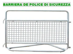 BARRIERA DI SICUREZZA POLICE PER EVENTI  150X110h  cm - Confezione da 25 pezzi