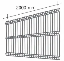 Pannello Recinzione Modulare Cancellata Rete Metallica Elettrosaldata Zincata cm 200X103 - 2