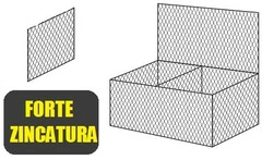 Conf. 10 pz  Diaframmi per Gabbioni Scatola Forte Zincatura Maglia 8x10 mm Dimensioni cm 100X50 Spessore filo 2.7 mm